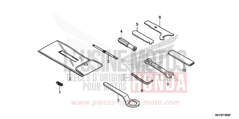 OUTILS von CBR1000RR "Fireblade" GRAND PRIX RED (R380) von 2019
